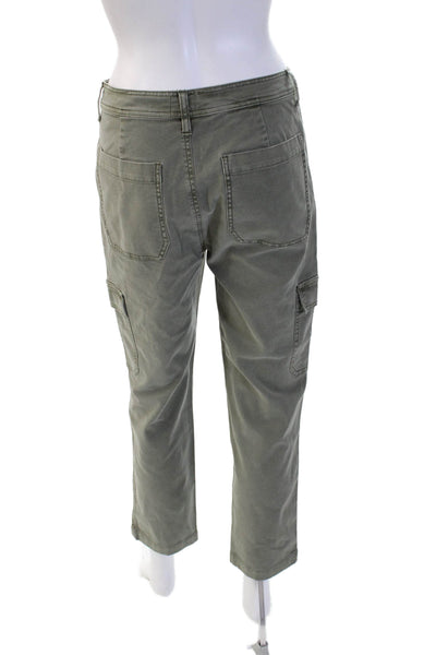 J Crew Unisex Cropped Cargo Pants Green Size 26