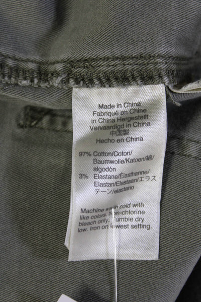 J Crew Unisex Cropped Cargo Pants Green Size 26
