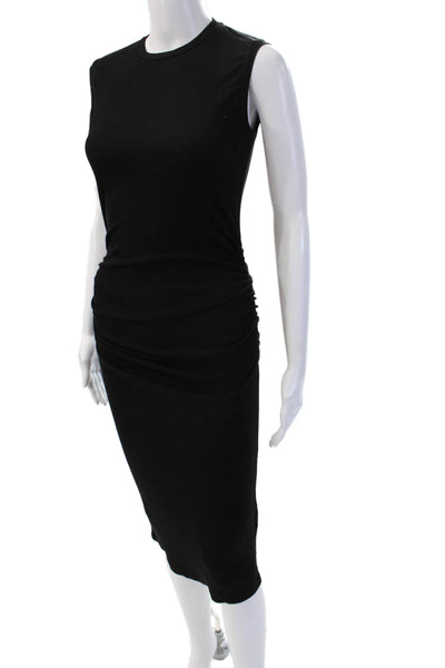 James Perse Women Bodycon Pencil Dress Black Cotton Size 1