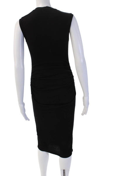 James Perse Women Bodycon Pencil Dress Black Cotton Size 1