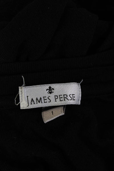 James Perse Women Bodycon Pencil Dress Black Cotton Size 1