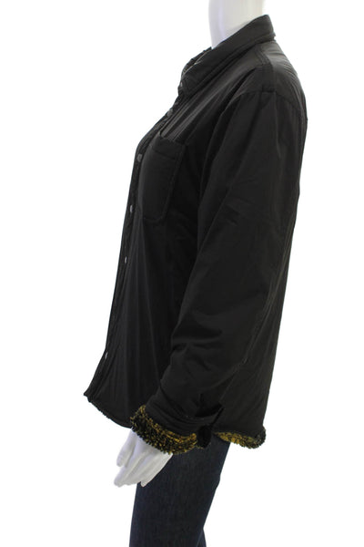 Yosemite Women Quilted Black Collared Snap Jacket Size 1