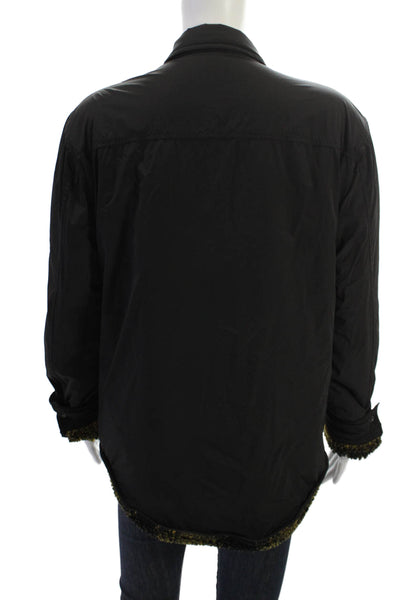 Yosemite Women Quilted Black Collared Snap Jacket Size 1