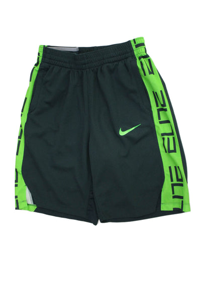 Nike Childrens Boys Pull On Basketball Shorts Green Size Large