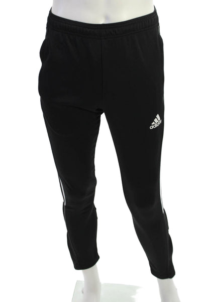 Adidas Mens Jogger Sweatpants Black Polyester Sports Size S