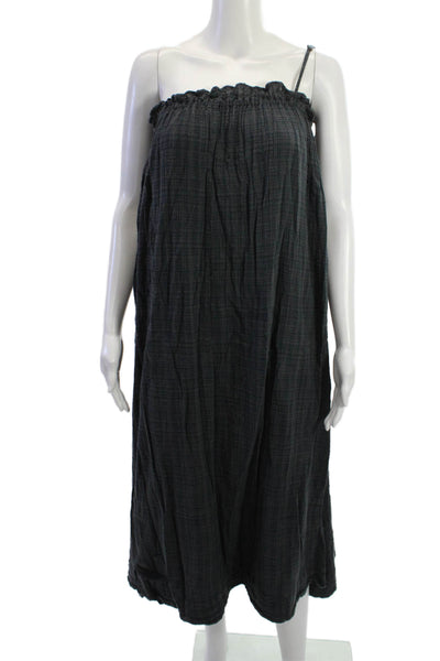 A Piece Apart Women Maxi Sundress Black Drawstring Sleeveless Boho Size XS
