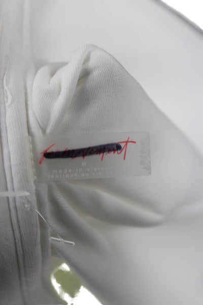 FP Movement Unisex Windbreaker Jacket White Drawstring High Neck Size M