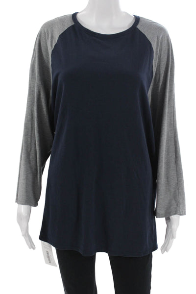 Lululemon Women Long Sleeve Crew Neck Tunic T-Shirt Dark Blue Size M