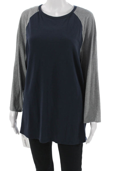Lululemon Women Long Sleeve Crew Neck Tunic T-Shirt Dark Blue Size M