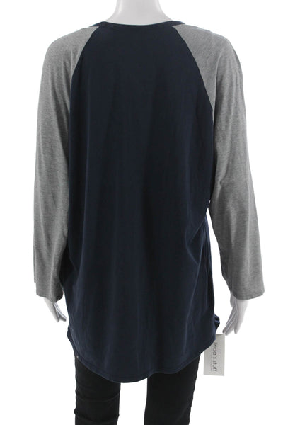 Lululemon Women Long Sleeve Crew Neck Tunic T-Shirt Dark Blue Size M