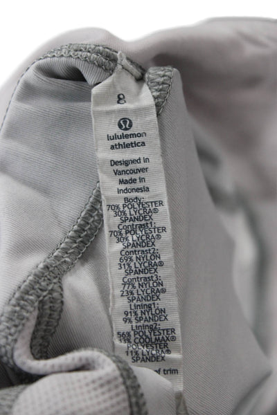 Lululemon Womens Gray Camo Capri Leggings Zip Size 8
