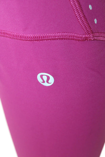Lululemon Womens Purple Ankle Leggings Zip Size 12