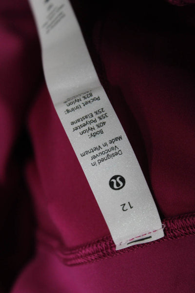Lululemon Womens Purple Ankle Leggings Zip Size 12