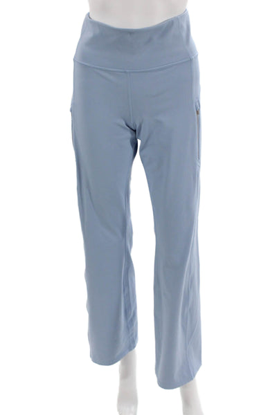 Athleta Womens Light Blue Outdoor Leggings Zip Closure Size L