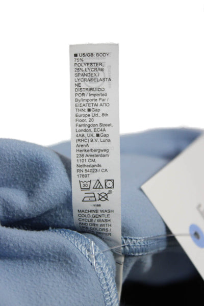 Athleta Womens Light Blue Outdoor Leggings Zip Closure Size L