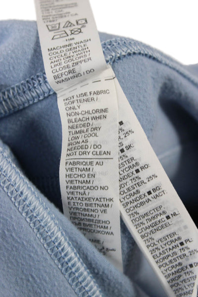 Athleta Womens Light Blue Outdoor Leggings Zip Closure Size L