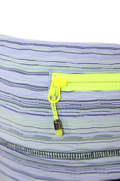 Lululemon Womens Ankle Leggings Dark Blue Striped Nylon Lycra Size 8