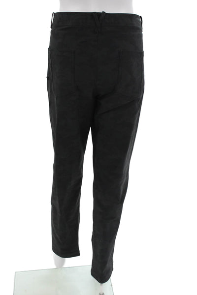 Lululemon Mens Dress Pants Black Camo Polyester Button Inseam 30 Size 10