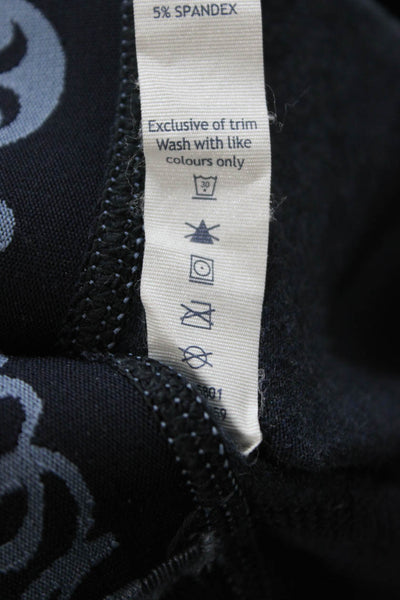 Lululemon Women Dark Blue Capri Leggings Cotton Spandex Designer Size 10