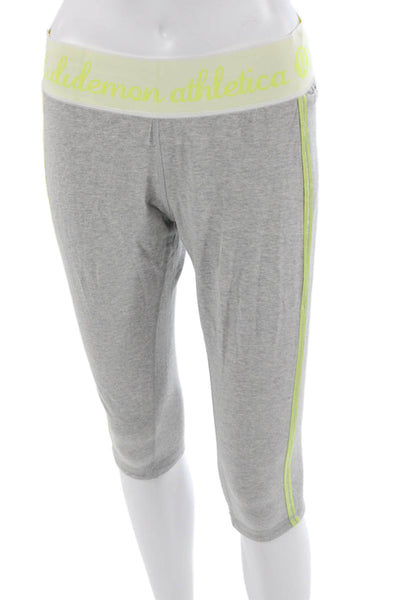 Lululemon Women Capri Leggings Gray Cotton Spandex Size 10