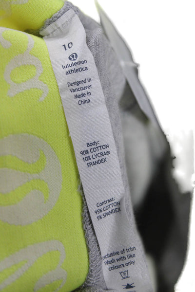 Lululemon Women Capri Leggings Gray Cotton Spandex Size 10