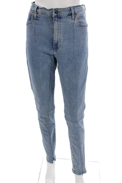 Levis Unisex Skinny Tapered Jeans Light Blue High Rise Size 32