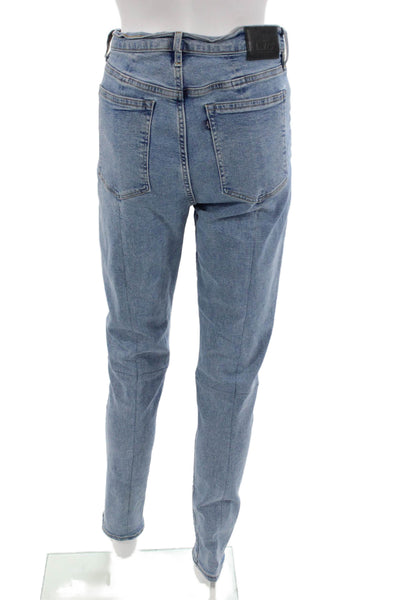 Levis Unisex Skinny Tapered Jeans Light Blue High Rise Size 32