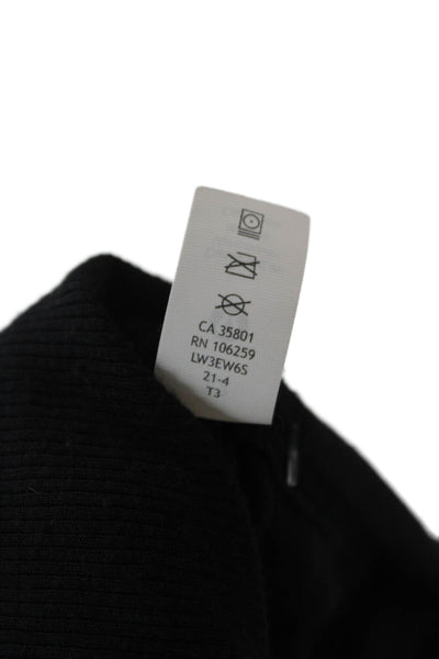 Lululemon Women Black Square Neck Long Sleeve Basic T-Shirt Size 12