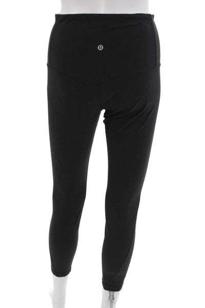 Lululemon Women Ankle Leggings Black Zip Nylon Lycra Size 8