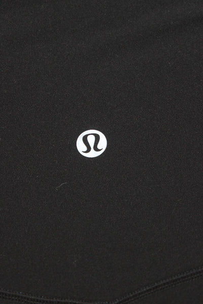 Lululemon Women Ankle Leggings Black Zip Nylon Lycra Size 8