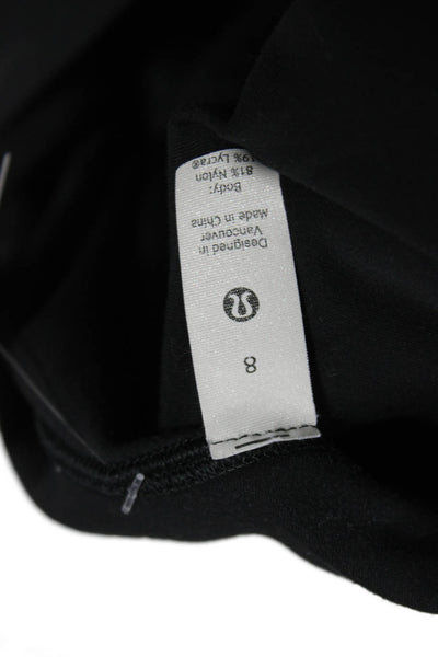 Lululemon Women Ankle Leggings Black Zip Nylon Lycra Size 8