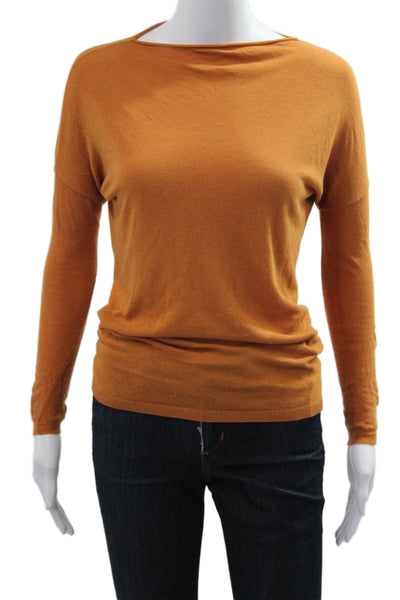 Vince Unisex Orange Pullover Sweater Long Sleeve Size XS