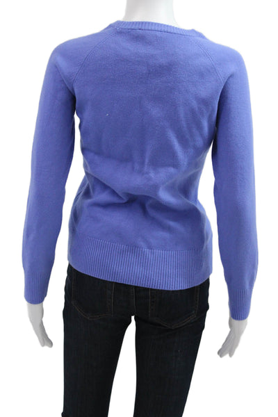 French Connection Women Blue Pullover Sweater Crew Neck Long Sleeve Size M