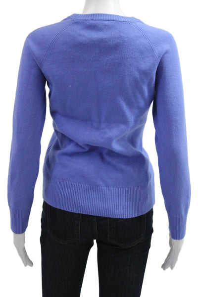 French Connection Women Blue Pullover Sweater Crew Neck Long Sleeve Size M