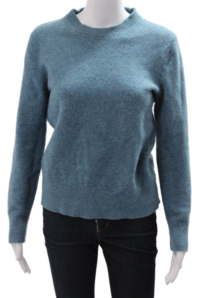 Banana Republic Women Blue Merino Crew Neck Pullover Sweater Long Sleeve Size M