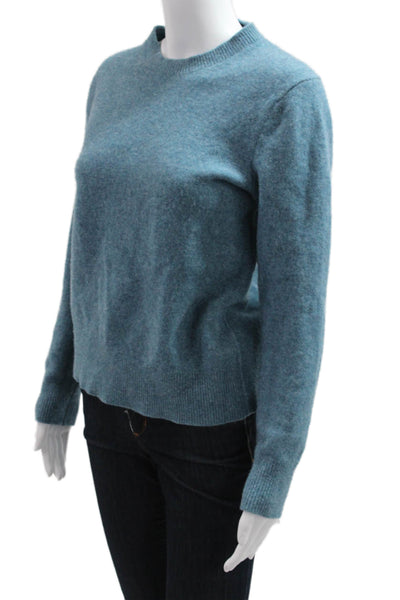 Banana Republic Women Blue Merino Crew Neck Pullover Sweater Long Sleeve Size M