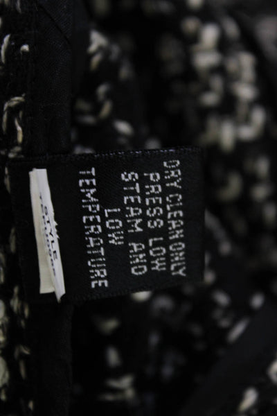 Linda Allard Ellen Tracy Womens Black Check Wool Blend Blazer Size 0