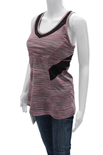 Lululemon Women Black Striped V-Neck Camisole Size 12