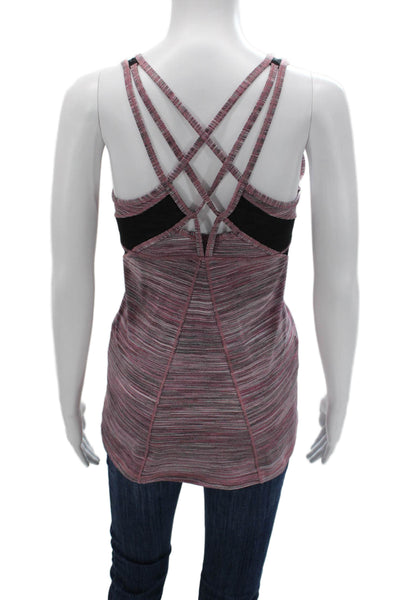 Lululemon Women Black Striped V-Neck Camisole Size 12