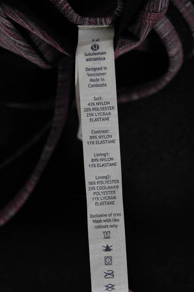 Lululemon Women Black Striped V-Neck Camisole Size 12