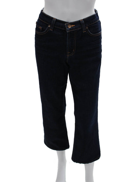 J Brand Womens Cropped Dark Blue Mid-Rise Jeans Size 29