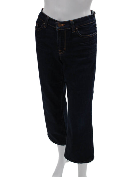 J Brand Womens Cropped Dark Blue Mid-Rise Jeans Size 29