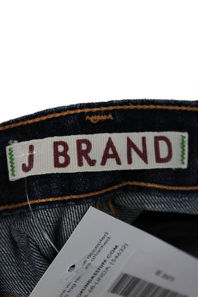 J Brand Womens Cropped Dark Blue Mid-Rise Jeans Size 29