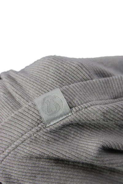 Lululemon Women Gray Basic Long Sleeve Crew Neck T-Shirt Size 10