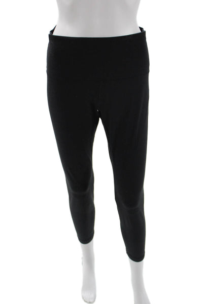 Lululemon Women Black Ankle Cropped Leggings Maternity Size 10