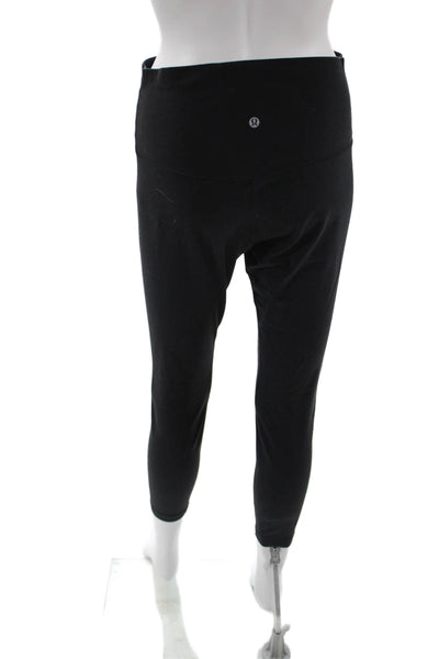 Lululemon Women Black Ankle Cropped Leggings Maternity Size 10