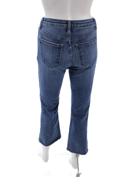 Just Black Denim Womens Cropped Dark Blue High Rise Jeans Size 25
