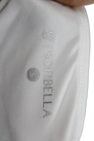 Sofibella Womens Sleeveless Tunic Tank Top White Paisley Size S