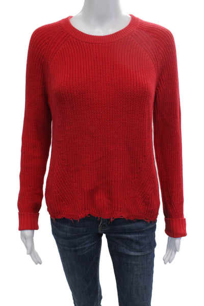 Cotton By Autumn Cashmere Unisex Red Cotton Pullover Sweater Christmas Size S