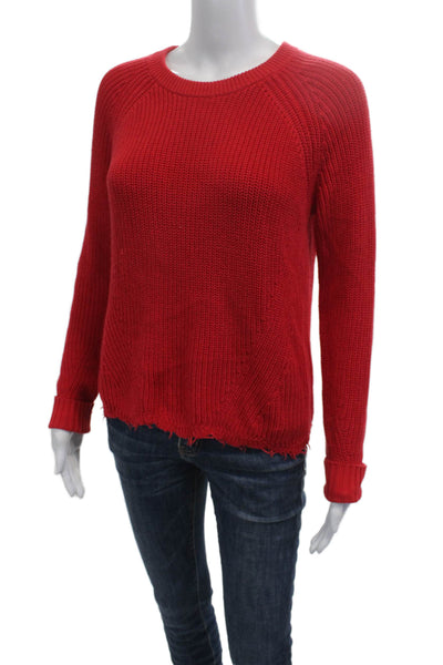 Cotton By Autumn Cashmere Unisex Red Cotton Pullover Sweater Christmas Size S